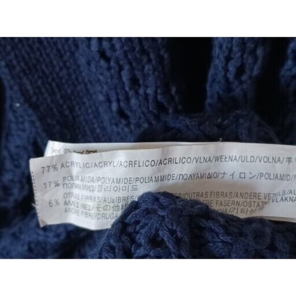 Ashley Premium By 26 International Knit Cardigan Button Front Blue Size L - Picture 4 of 5